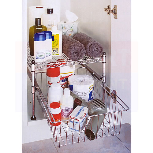 Stackable Wire Shelf with Drawer Organizer