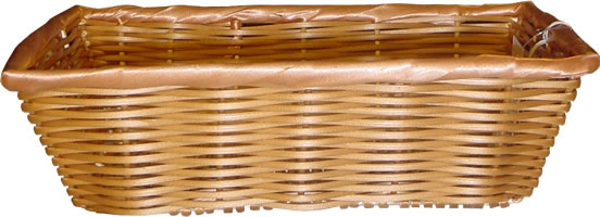 Bread Basket, Rectangle, Tan