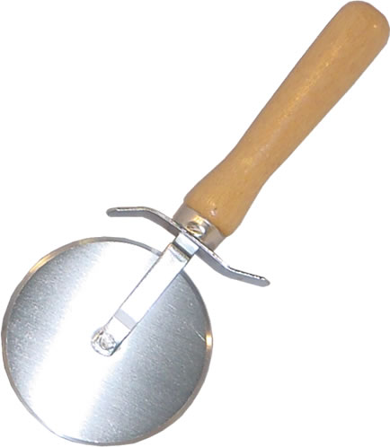 Pizza Cutter, Wood Handle, 4