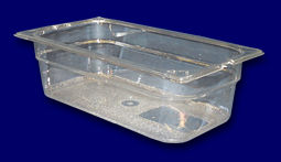 Food Pan, Third Size, Polycarbonate, Clear, 4