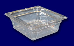 Food Pan, Sixth Size, Polycarbonate, Clear, 2