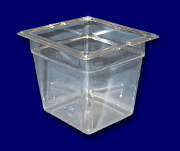 Food Pan, Sixth Size, Polycarbonate, Clear, 6