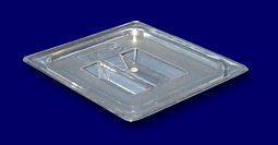 Food Pan Cover, Sixth Size, Solid, Polycarbonate, Clear