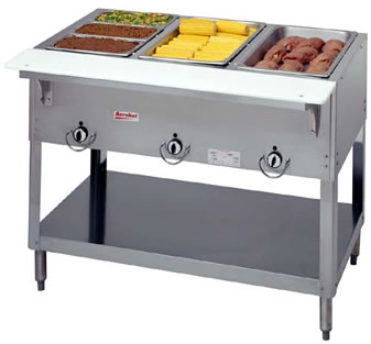 Hot Food Table, 3 Well, Electric, 120v